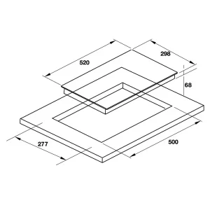 Bếp từ Hafele 2 vùng nấu HC-I302D 536.01.900