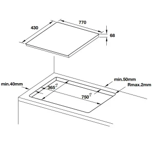 Bếp từ Hafele 3 vùng nấu HC-IF77D 536.61.665