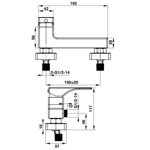 Bộ trộn nổi 1 đường nước REGAL Hafele 495.61.123
