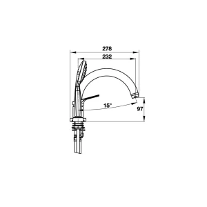 Bộ trộn bồn tắm 4 lỗ Hafele 589.02.607