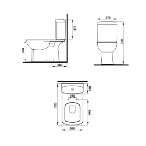 Bồn cầu hai khối COMPACT Hafele 588.79.405