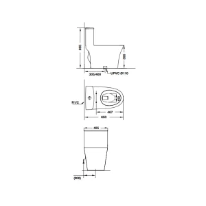 Bồn cầu một khối Sapporo Hafele 588.79.406