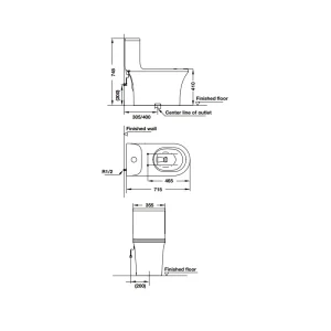 Bồn cầu một khối Sapporo Hafele 588.79.408