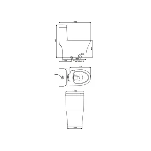 Bồn cầu một khối Sapporo Hafele 588.79.412