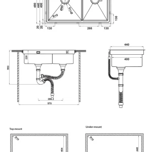 Chậu rửa chén Hafele 870mm HS21-SSN2S90 567.94.030