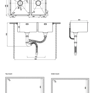 Combo Chậu rửa chén Hafele 860mm 567.96.313