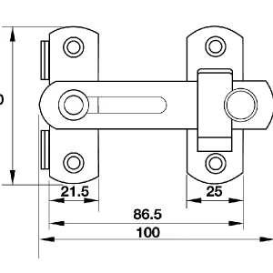 Chốt an toàn Hafele 100x75mm 489.71.690