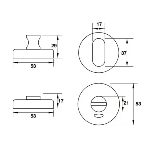 Chốt vệ sinh Hafele 902.54.292