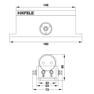 Cùi chỏ hơi Hafele 80kg không dừng 499.30.002