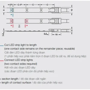 Đèn led dây 4000K 12V Hafele Độ dài 50mét 833.74.306