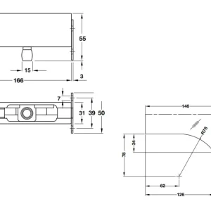 Kẹp đỉnh Hafele inox bóng 981.00.666