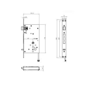 Khoá điện tử Hafele PP9100 912.20.697 (mã số, thẻ từ, chìa cơ, vân tay, Face ID, kết nối App)