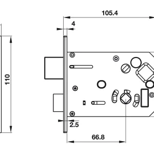 Khóa điện tử vân tay EL7800-TCS Hafele 912.05.763 (mã số, thẻ từ, vân tay, chìa cơ)