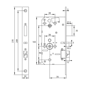 Khóa điện tử Vân tay Hafele PP8100 912.20.260 (mã số, thẻ từ, vân tay, chìa cơ, kết nối App Bluetooth)