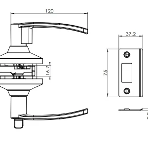Khoá tròn gạt DIY Hafele 489.10.820