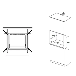 Lò nướng âm tủ 65 lít Hafele HO-KT60A9 535.02.611