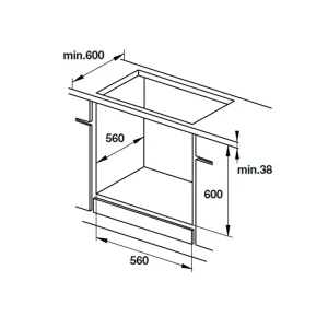 Lò nướng âm tủ 65 lít Hafele HO-KT60A9 535.02.611