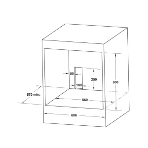 Lò nướng âm tủ 65 lít Hafele Series 200 HO-2KT65A 538.61.441
