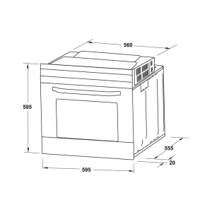 Lò nướng âm tủ 70 lít Hafele Series 400 HO-4K70A 538.61.451
