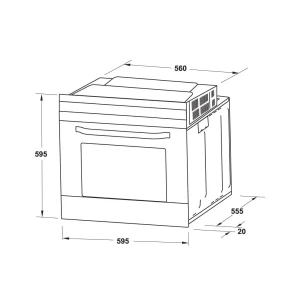 Lò nướng âm tủ 70 lít Hafele Series 400 HO-4KT70A 538.61.442