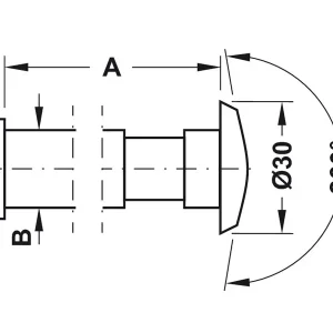Mắt thần cho cửa gỗ 35-55mm đồng bóng 959.03.058