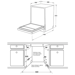 Máy rửa chén âm tủ Hafele toàn phần HDW-FI60AB 538.21.330 Series 600