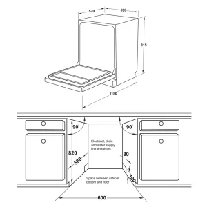 Máy rửa chén bán âm Hafele HDW-SI60AB 538.21.320 Series 600