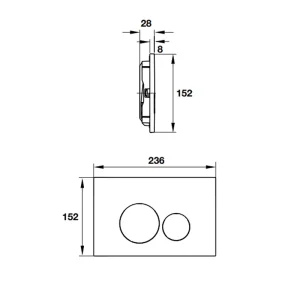 Nút nhấn xả thải Mechanical tròn 588.73.543