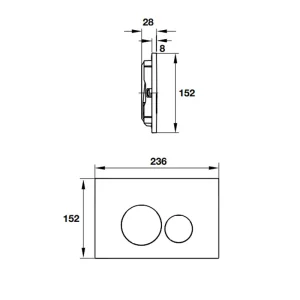 Nút nhấn xả thải Mechanical tròn 588.73.545