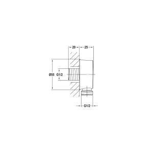 Phụ kiện cấp nước sen tay Kyoto màu chrome 589.35.010