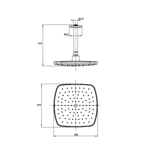 Sen đầu gắn trần Airsense 219S 485.60.701