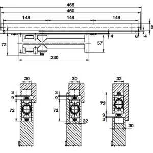 Cùi chỏ hơi âm Hafele 60kg có dừng 931.47.039