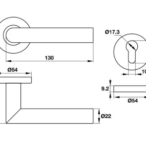 Tay nắm gạt Häfele 903.91.454