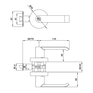 Khóa tay nắm gạt cửa đi DIY Häfele 499.63.970