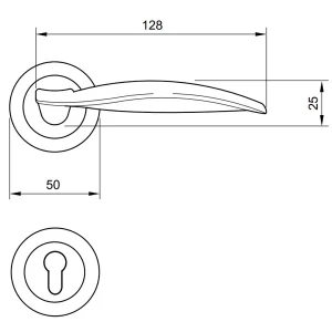 Tay nắm gạt WIND Häfele màu đen 901.79.706