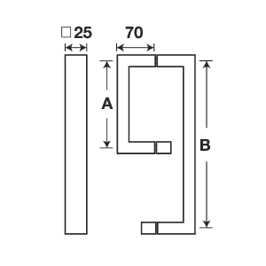 Tay nắm phòng tắm kính Hafele 550mm 903.02.252