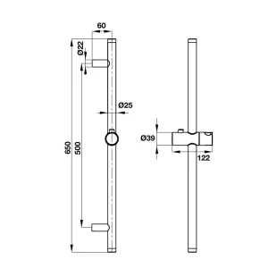 Thanh trượt Hafele 650R cho sen tay 485.60.614