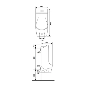 Tiểu nam treo tường tự động Hafele 588.09.400
