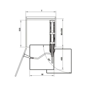 Tủ đồ khô Hafele 600mm H1720mm 595.82.805