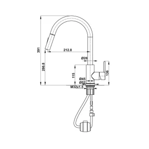 Vòi rửa chén Hafele HT21-CH1P287 577.55.230
