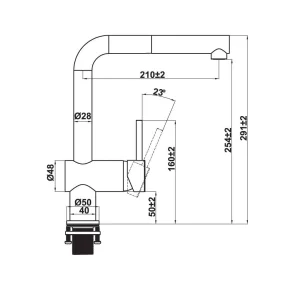 Vòi rửa chén Hafele HT21-CH1P254 577.55.200