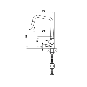 Vòi rửa chén Häfele Hydros HT20-CH1P241 570.82.220