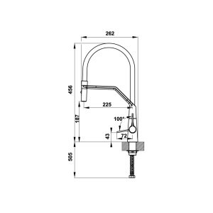 Vòi rửa chén Häfele Hydros HT20-CH1F187 570.82.230