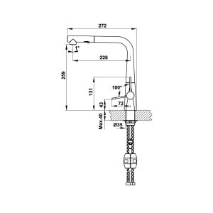 Vòi rửa chén Häfele Hydros HT20-CH1P259 570.82.210