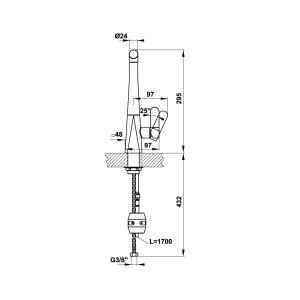 Vòi rửa chén Häfele Hydros HT20-CH1P259 570.82.210