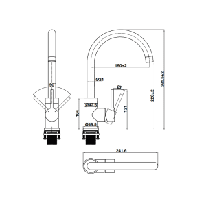 Vòi rửa chén Hafele HT21-CH1F220C 577.55.240