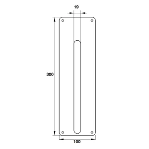 Bảng kéo cửa với tay nắm PULL Hafele màu đen 987.11.203