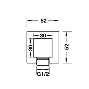 Bộ tiếp nước dạng vuông Hafele 485.60.061