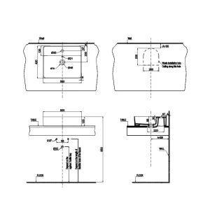 Chậu sứ đặt bàn Sapporo 500 Hafele 588.79.032