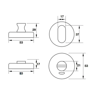 Chốt vệ sinh Hafele 902.54.293